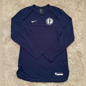 Nike Dallas Mavericks NBA Long Sleeve Shirt XLT Blue Training Top